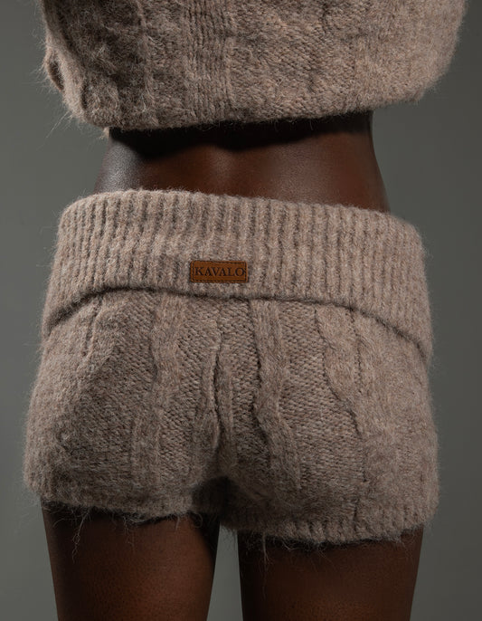 KAVALO Women’s Knitted Shorts – Oat Edition