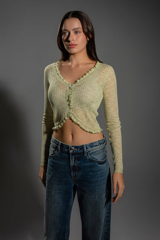 KAVALO Knitted Top – Light Green