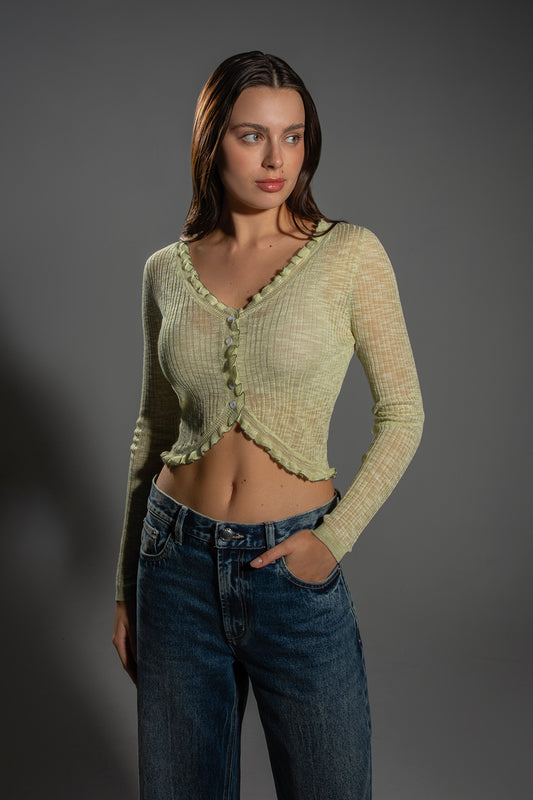 KAVALO Knitted Top – Light Green