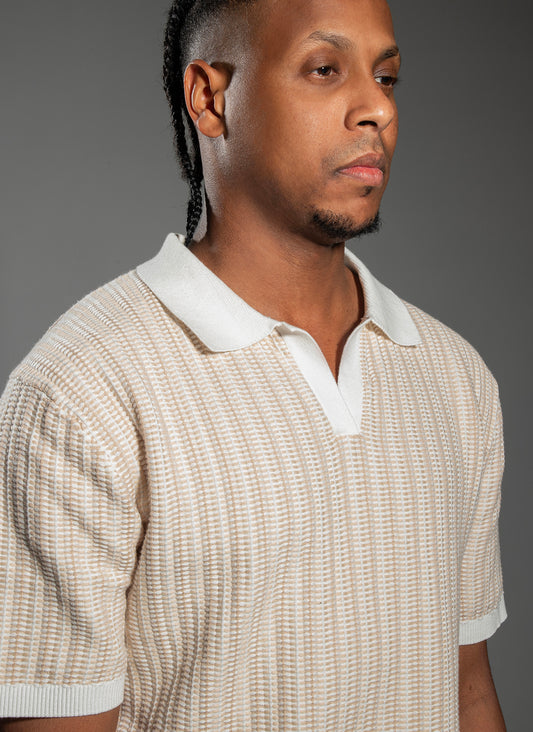 KAVALO Men’s Knitted Polo Shirt