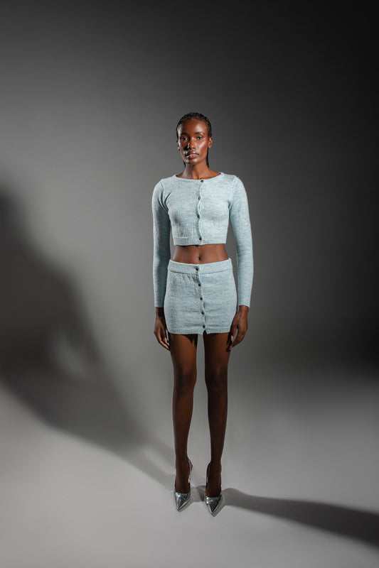 KAVALO Knitted Two-Piece Set – Light Blue