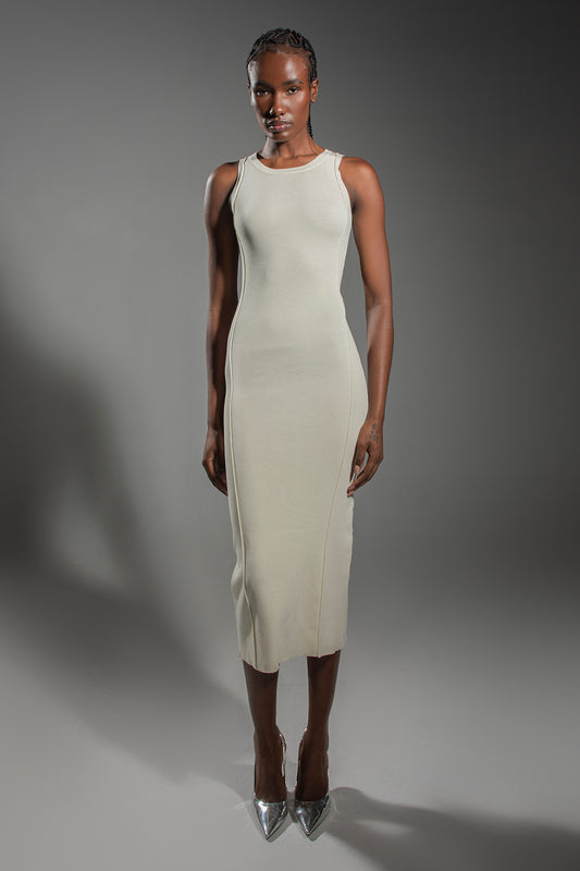 KAVALO Women’s Knitted Midi Dress – White