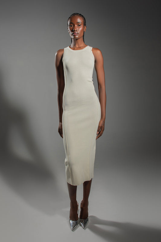 KAVALO Women’s Knitted Midi Dress – White