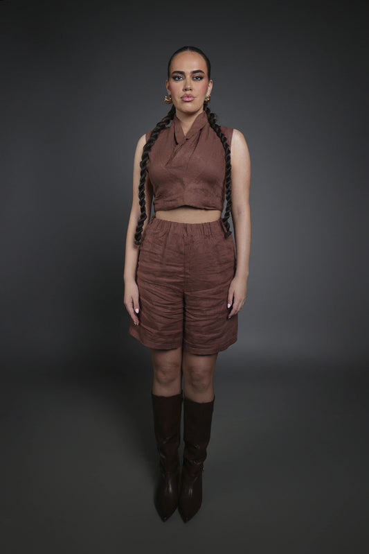 Brown Linen Set – Ready to Wear