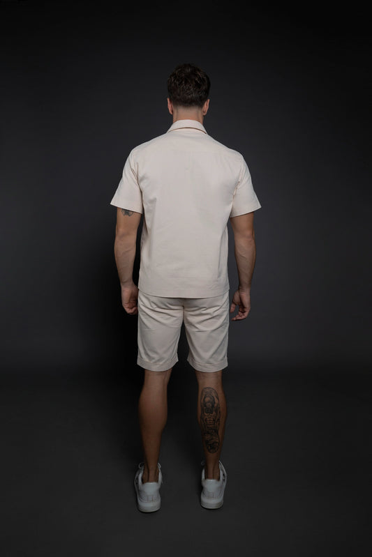 Nude Summer Set with Short Sleeves