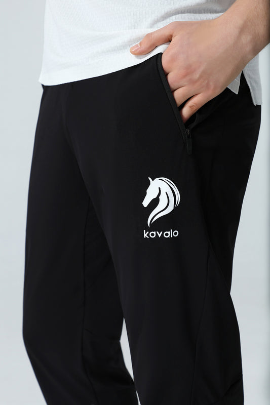 Premium Men's Black Performance Jogger Pants – Lightweight Athletic Training & Casual Trousers