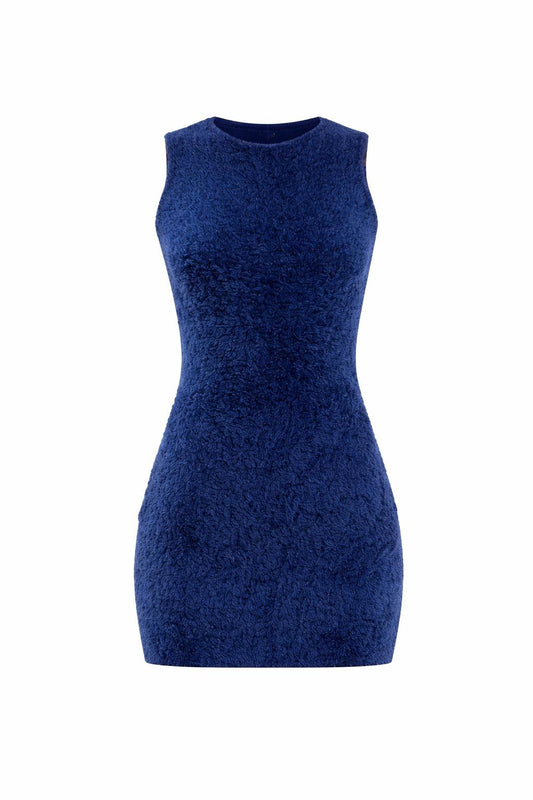 KAVALO Women’s Knitted Tank Dress – Navy Blue Edition