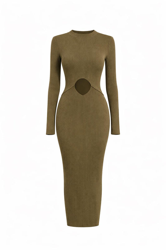 KAVALO Women’s Knitted Dress – Olive Edition