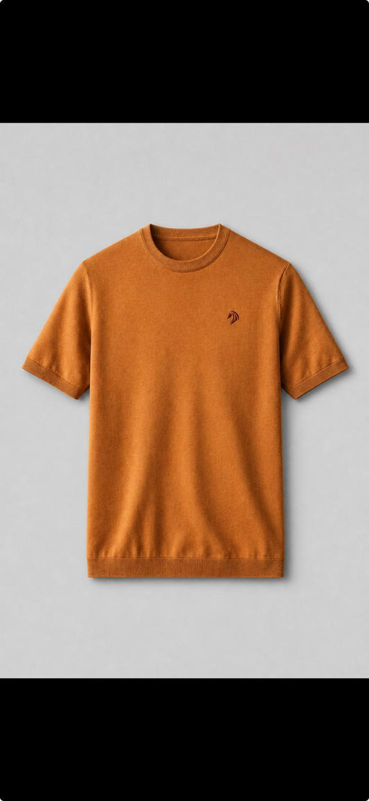 KAVALO Lightweight Knit T-Shirt – Camel Edition