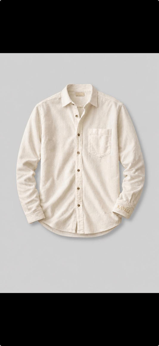 KAVALO Men’s White Denim Shirt
