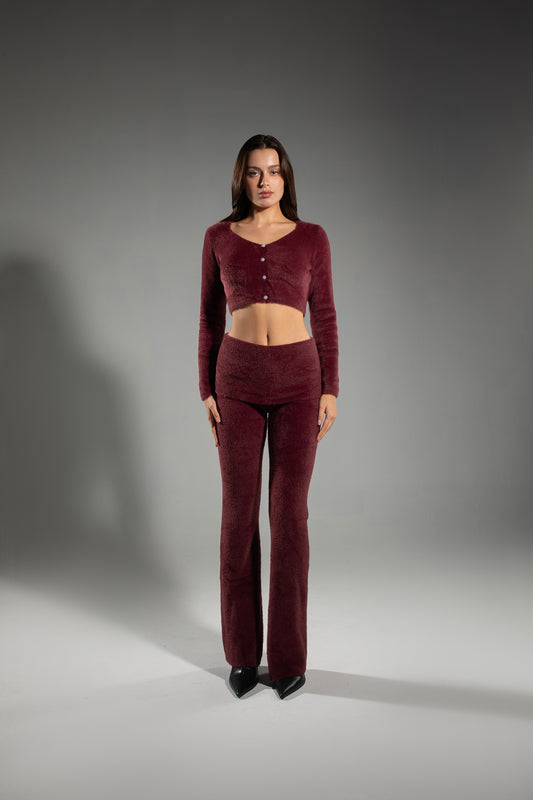 KAVALO Women's Knitted Set – Burgundy Edition