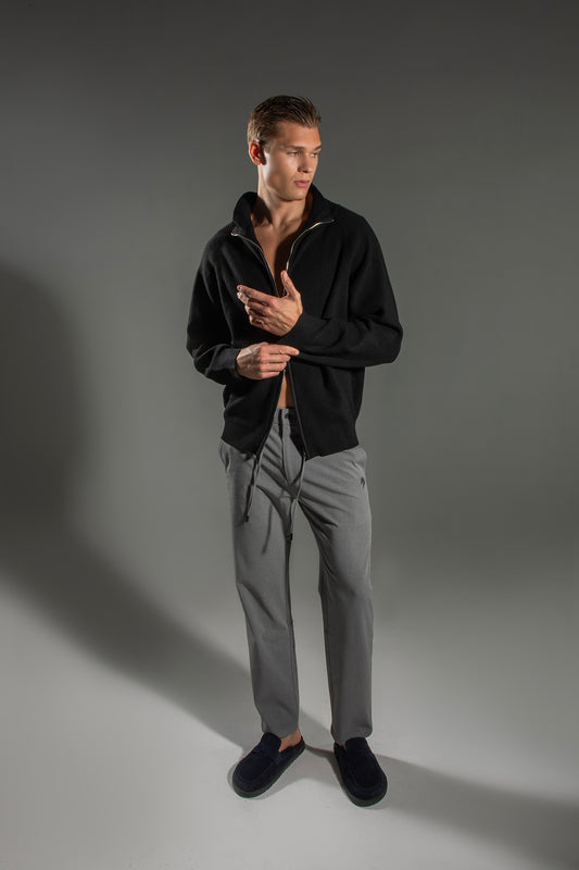 KAVALO Knitted Pullover Jacket – Black Edition
