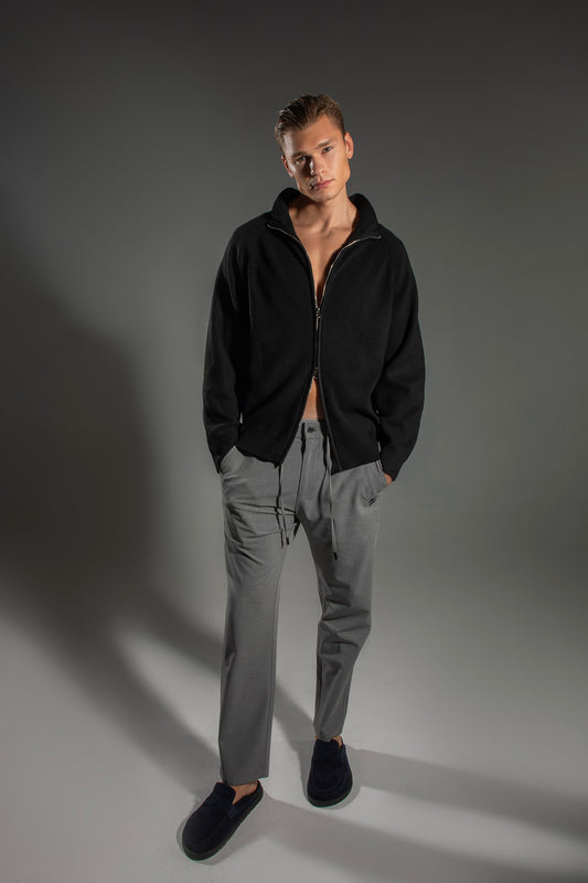 KAVALO Knitted Pullover Jacket – Black Edition