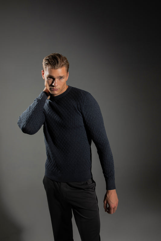 Man’s Knitted Cable Jumper