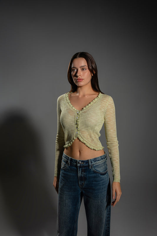 KAVALO Knitted Top – Light Green