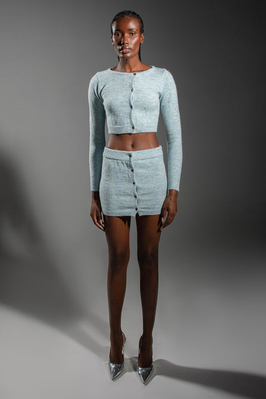 KAVALO Knitted Two-Piece Set – Light Blue