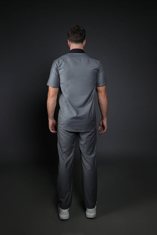 Two-Piece Grey & Black Set