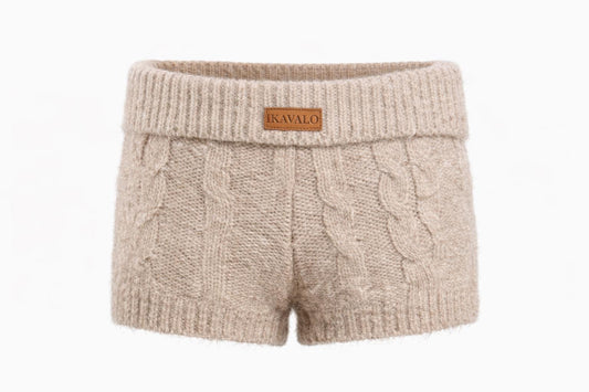 KAVALO Women’s Knitted Shorts – Oat Edition