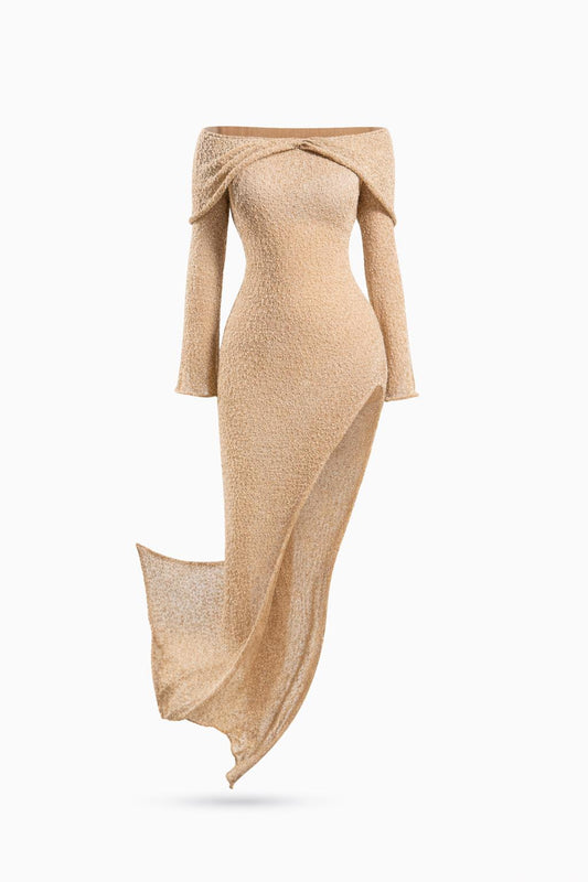 KAVALO Summer Beach Knitted Dress – Sand Edition
