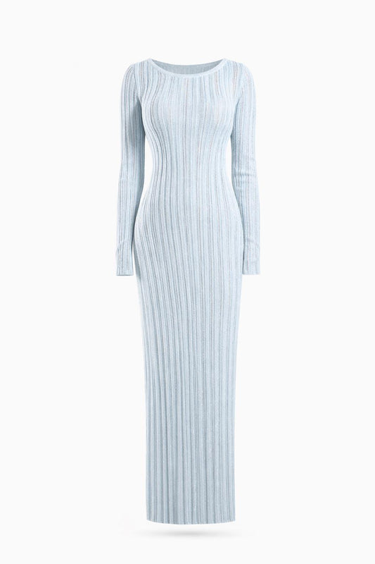 KAVALO Women’s Knitted Dress – Soft Blue Edition
