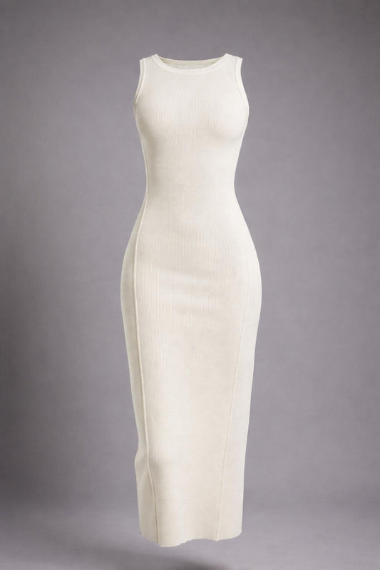 KAVALO Women’s Knitted Midi Dress – White