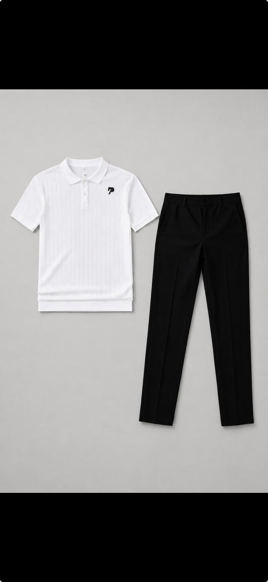 Polo Shirt & Tailored Trousers